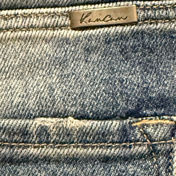 KanCan Light Blue Distressed Jean Shorts 15” waist  NWT - Picture 9 of 16